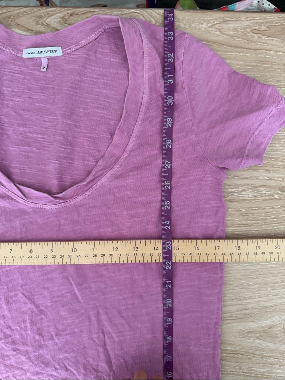 James Perse 2 Medium Pink Scoop Neck Dress Short Sleeve Cut Off Distressed - Picture 7 of 7